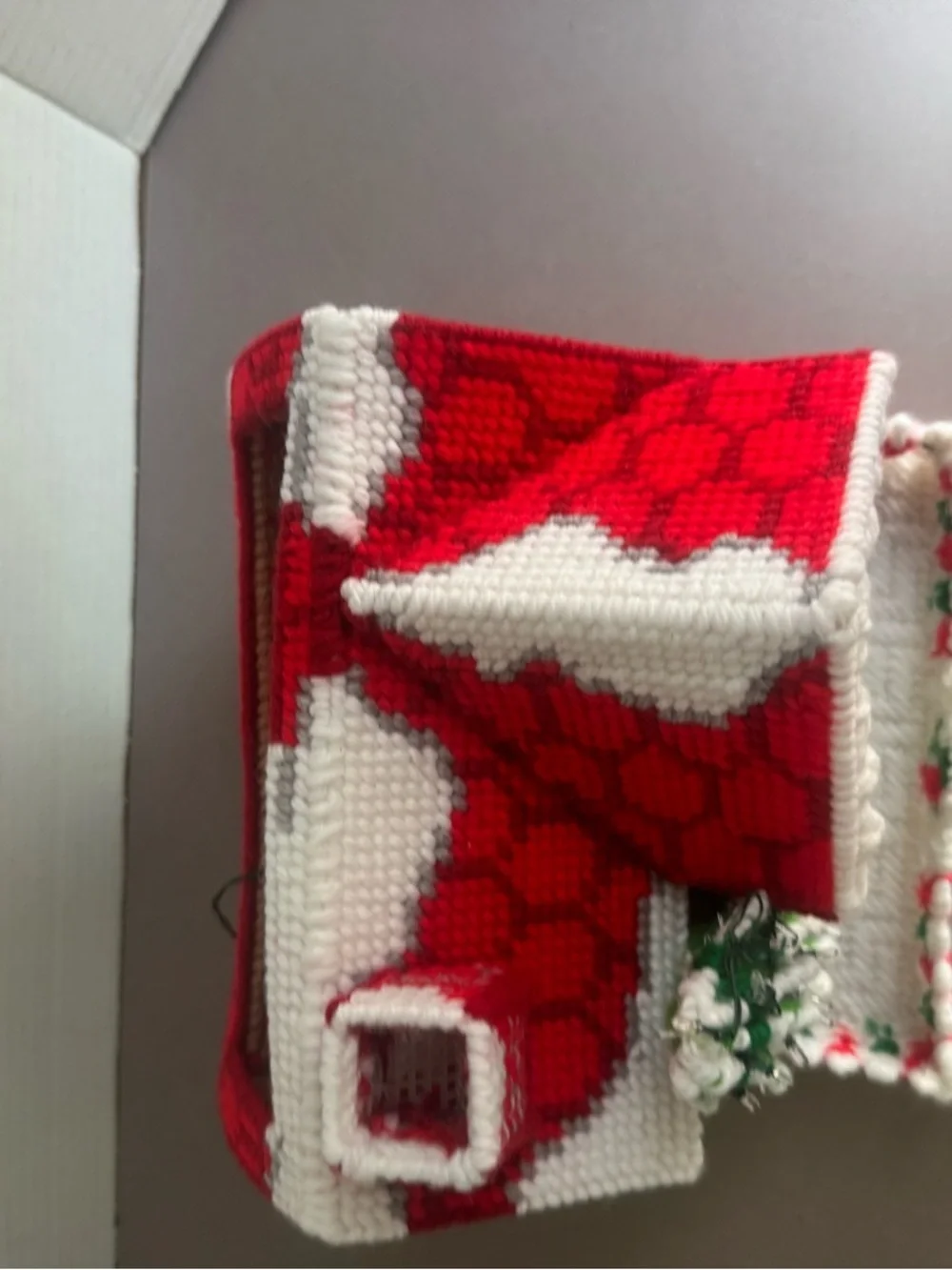 Festive Handcrafted Christmas House Decoration - Red, White & Green